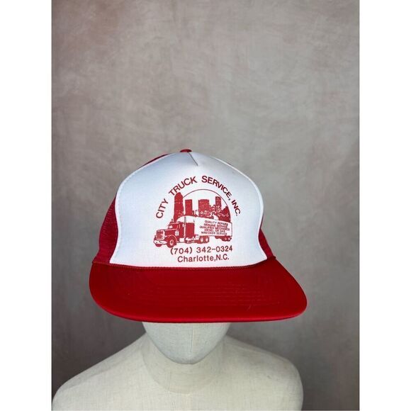 Vintage City Truck Service Charlotte NC Trucker Hat - Picture 2 of 7